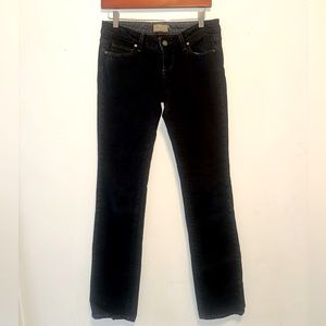 Paige Low Rise Straight Black Denim